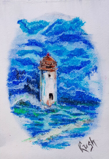 Lighthouse 제목이 "Lighthouse"인 그림 Viktoriia Kush로, 원작, 파스텔