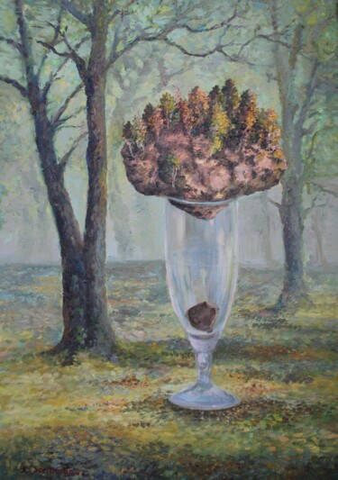 绘画 标题为“Las jesienią 70x50…” 由Sabina Salamon Konieczny, 原创艺术品, 油