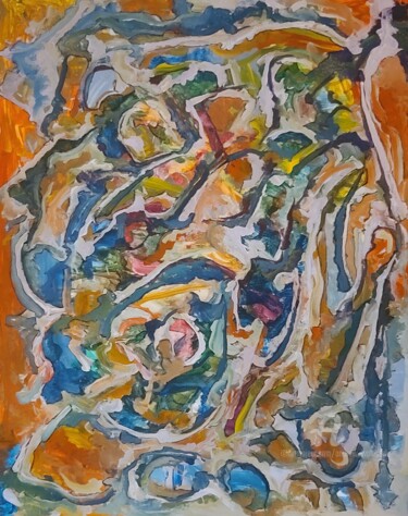 Painting titled "Unfold (1,2022)" by Andrew Walaszek, Original Artwork, Acrylic