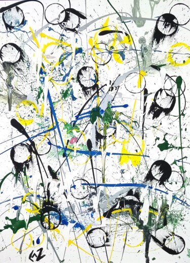 Painting titled "Shattered Circlet" by Cassie Burgan, Original Artwork, Acrylic