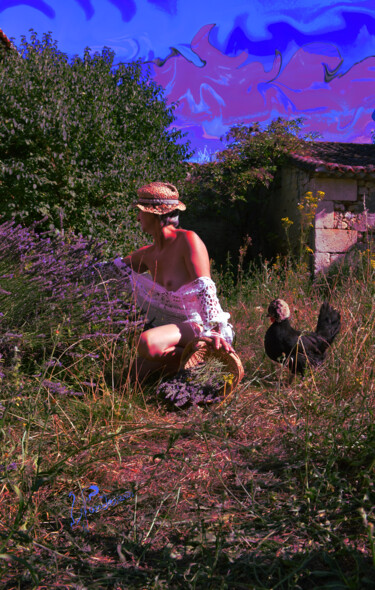 Photography titled "La poule." by Sophie Et Lionel Pardessus, Original Artwork, Digital Photography