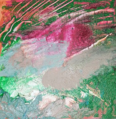 Peinture intitulée "Abstraction paillet…" par Valérie Blum (Valery), Œuvre d'art originale, Acrylique