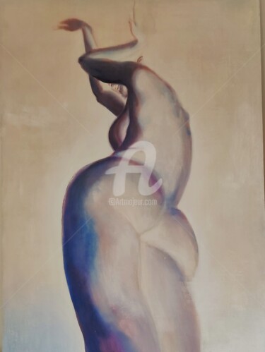 Schilderij getiteld "DESACORPS" door Annie Briançon Marjollet, Origineel Kunstwerk, Olie Gemonteerd op Frame voor houten bra…