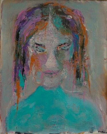 Peinture intitulée "Visages 22 (Petite…" par Dominique Villain, Œuvre d'art originale, Acrylique Monté sur Châssis en bois