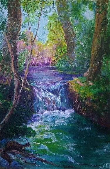 绘画 标题为“Tableau "Ruisseau d…” 由Sergiy Tsymbalov, 原创艺术品, 丙烯