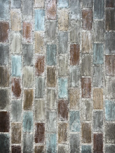 Foundation Painting titled "Foundation" by Mk Long, Original Artwork, Acrylic Mounted on Wood Stretcher frame