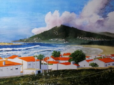 Praia de Moledo, Caminha,PT Painting titled "Praia de Moledo, Ca…" by Inês Dourado, Original Artwork, Watercolor