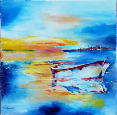 Peinture intitulée "Mouillage" par Jean Jourdan, Œuvre d'art originale, Acrylique