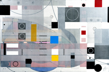 Peinture intitulée "Géo'Métrix" par Jean Marie Wisselmann, Œuvre d'art originale, Acrylique Monté sur Aluminium