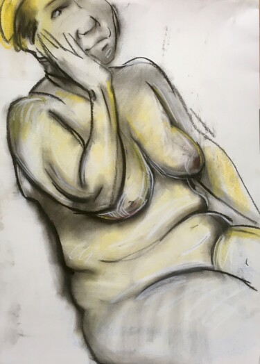 绘画 标题为“Akt,Pastel,” 由Sergej Luzewitsch, 原创艺术品, 粉彩
