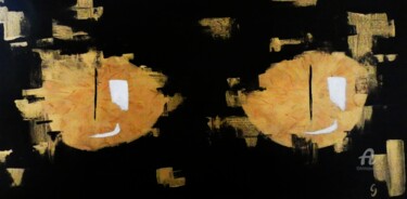Peinture intitulée "Or du néant" par Clément Gontier, Œuvre d'art originale, Acrylique Monté sur Châssis en bois