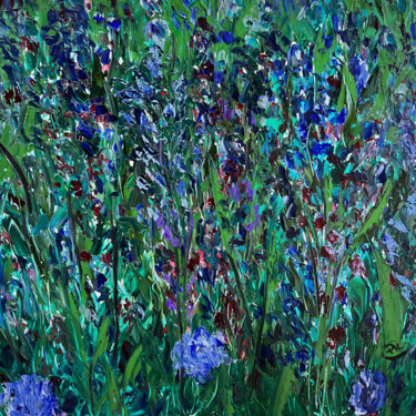 Painting titled "INTO THE FIELD" by Philippe Ceulemans, Original Artwork, Oil