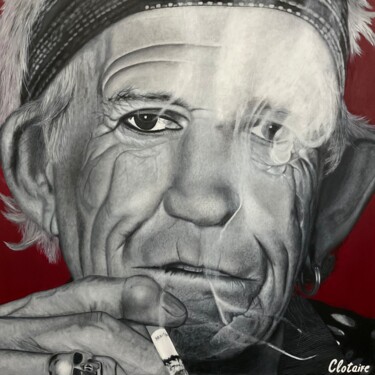 Keith Richards 1 「Keith Richards 1」というタイトルの絵画 Clotaire Charriereによって, オリジナルのアートワーク, オイル