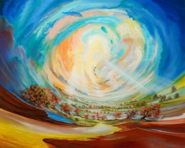Painting titled "Lichtwinde / light…" by Silvian Sternhagel, Original Artwork, Oil
