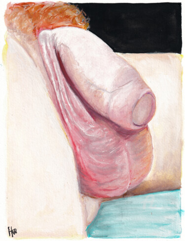 Soft Painting titled "Soft" by Hank Wandle, Original Artwork, Gouache