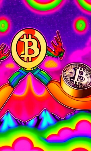 Digital Arts titled "BITCOIN - THE NEW T…" by Mahesh Tolani, Original Artwork, Digital Painting