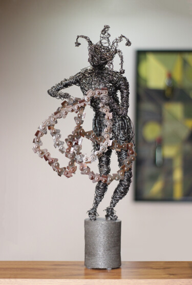 Drawing borders (54x21x15cm 3.5kg iron, basalt) 雕塑 标题为“Drawing borders (54…” 由Karen Axikyan, 原创艺术品, 金属