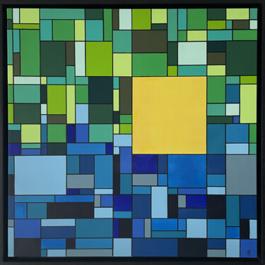 Painting titled "ColorBlender #3" by Rodrod, Original Artwork, Acrylic Mounted on Wood Stretcher frame