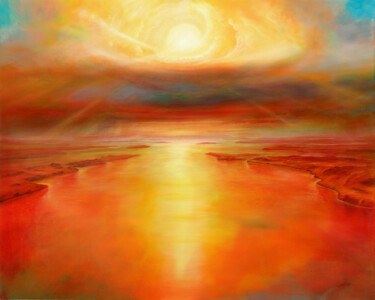 Painting titled "Belichtungen / expr…" by Silvian Sternhagel, Original Artwork, Oil
