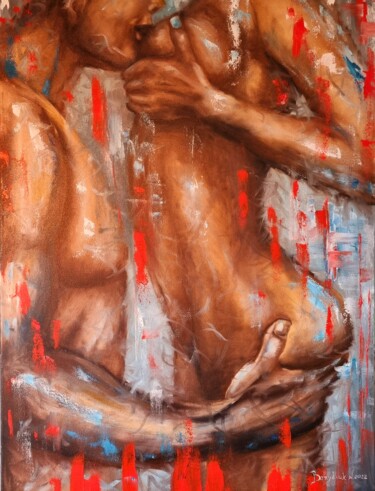 Oil painting "PASSION" Erotic nude woman Pittura intitolato "Oil painting "PASSI…" da Natalia Bazyliuk, Opera d'arte originale, Olio