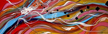 Painting titled "LES COULEURS DE LA…" by Alain Faure, Original Artwork, Acrylic Mounted on Wood Stretcher frame