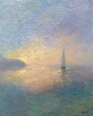 Картина под названием "Evening 7" - Dmitry Oleyn, Подлинное произведение искусства, Масло Установлен на artwork_cat.