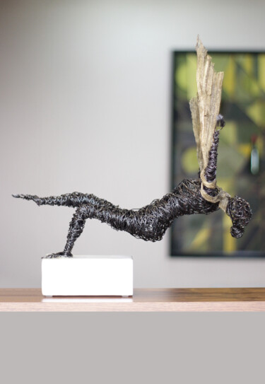 Sculpture titled "Relaxing 44x42x29cm…" by Karen Axikyan, Original Artwork, Metals