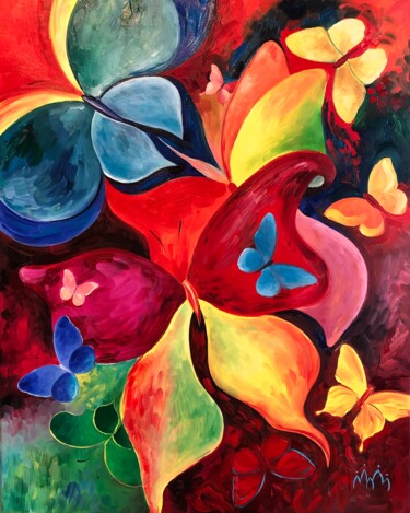 Peinture intitulée "Voyage aux pays des…" par Maria Mikileva, Œuvre d'art originale, Huile Monté sur Châssis en bois