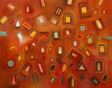 Bildfenster / window pictures Painting titled "Bildfenster / windo…" by Silvian Sternhagel, Original Artwork, Oil