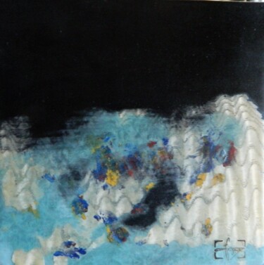 Collages titled "Blue" by François Grignon, Original Artwork, Collages
