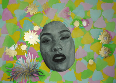 Painting titled "Pefume" by Victor Tampei, Original Artwork, Oil Mounted on Wood Stretcher frame
