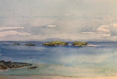 Peinture intitulée "Vacances" par Michel Kulisa, Œuvre d'art originale, Aquarelle