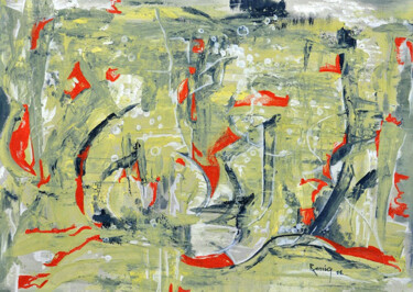 Peinture intitulée "Atlantida" par Ronnie, Œuvre d'art originale, Acrylique Monté sur Panneau de bois