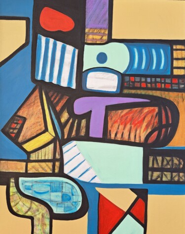 Painting titled "VIBRATIONS" by Stephen Lucas, Original Artwork, Acrylic Mounted on Wood Stretcher frame