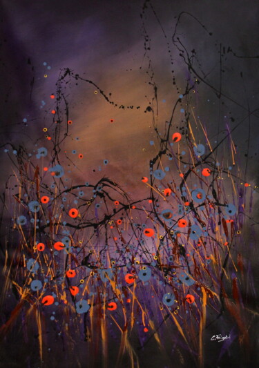 Hungarian Symphonies #1 - Large floral painting Ζωγραφική με τίτλο "Hungarian Symphonie…" από Cecilia Frigati, Αυθεντικά έργα τέχνης, Ακρυλικό