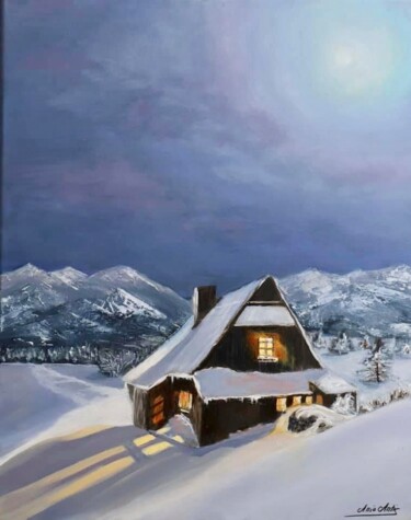 Painting titled "Stille Nacht" by Aria Artis, Original Artwork, Oil