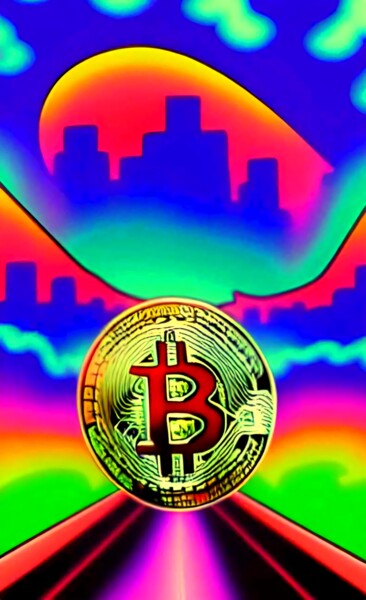Digital Arts titled "BITCOIN - THE NEW T…" by Mahesh Tolani, Original Artwork, Digital Painting