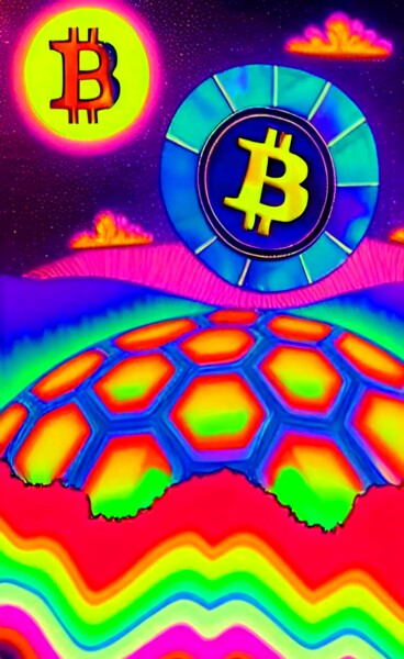 Digital Arts titled "BITCOIN - THE NEW T…" by Mahesh Tolani, Original Artwork, Digital Painting