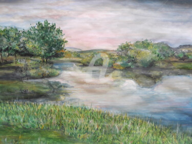 Meet me by the river Painting titled "Meet me by the river" by Diana Editoiu, Original Artwork, Watercolor