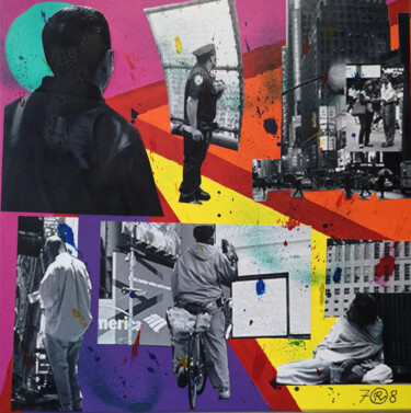 Pintura titulada "NY city" por Fusion Anciennement Mister.O78, Obra de arte original, Acrílico