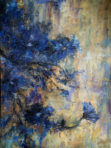 绘画 标题为“Blue flowers” 由Sasha Brisac, 原创艺术品, 丙烯