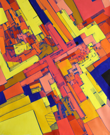 Yégellé Tezeta Peinture intitulée "Yégellé Tezeta" par Romain Fontaine (Neist), Œuvre d'art originale, Gouache