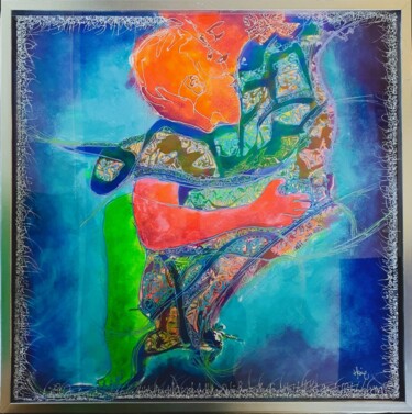 Schilderij getiteld "Je t'aime et ton co…" door Frédéric Haire, Origineel Kunstwerk, Inkt
