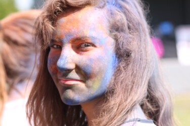 Fotografía titulada "jolie fille colorée." por Didier Piron, Obra de arte original, Fotografía no manipulada