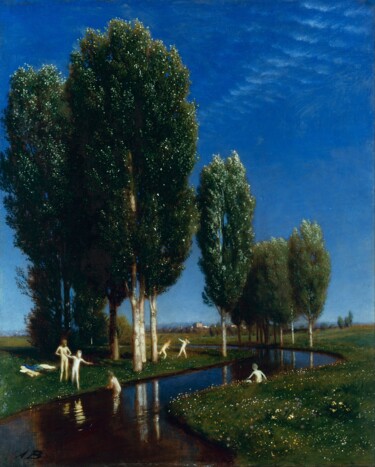 Journée d'été Peinture intitulée "Journée d'été" par Arnold Böcklin, Œuvre d'art originale, Huile