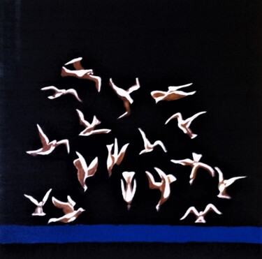 绘画 标题为“les mouettes” 由Pierre Locci, 原创艺术品, 丙烯