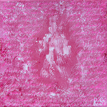 RELATIONSHIP WALL - love, pink, human, letter, diary, words 「RELATIONSHIP WALL -…」というタイトルの絵画 Rimma Savinaによって, オリジナルのアートワーク, アクリル ウッドストレッチャーフレームにマウント