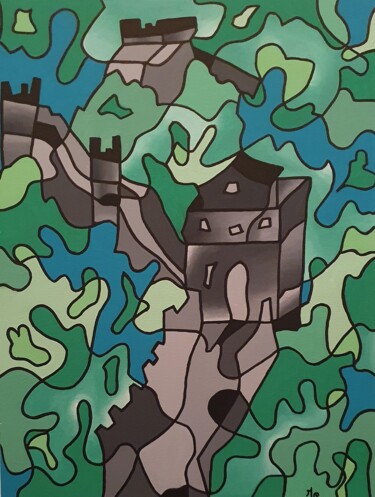 Painting titled "La Grande Muraille…" by Malisu, Original Artwork, Acrylic