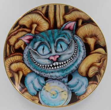 雕塑 标题为“Cheshire Cat” 由Oxana Kondratenko, 原创艺术品, 陶瓷