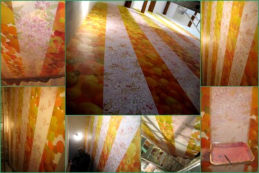 5 bandes pommes dans un escalier Saint Clair sur Epte